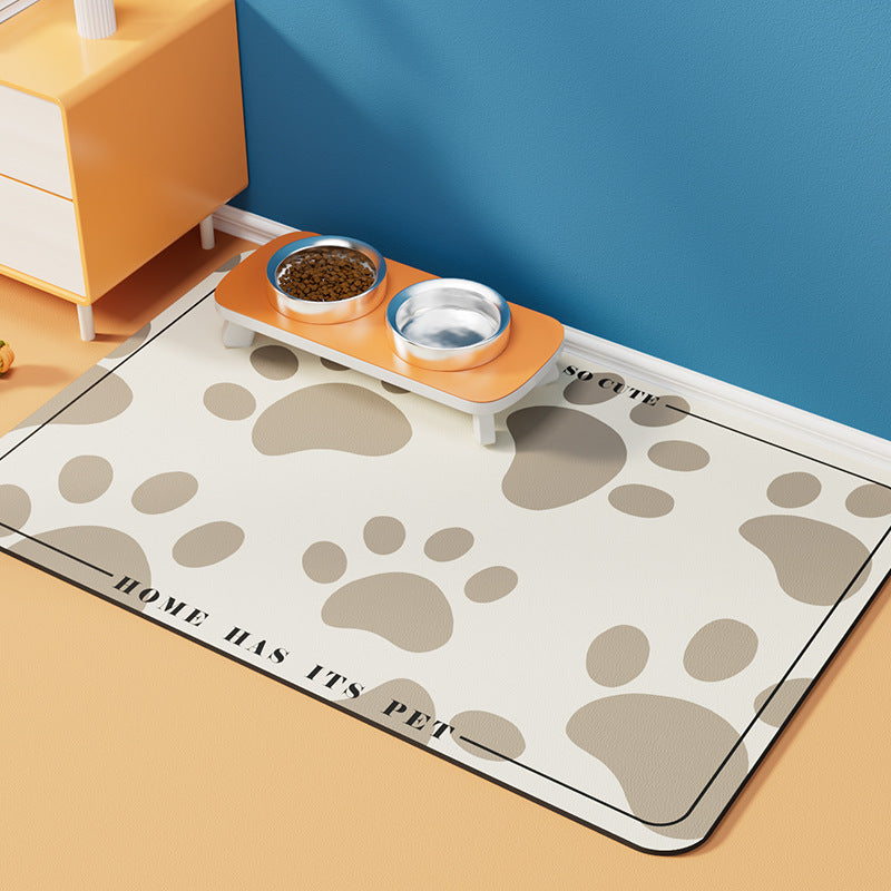 Pet Diatom Ooze Floor Mat Dogs And Cats Eating Mat Spill-proof Waterproof Quick-drying Placemat