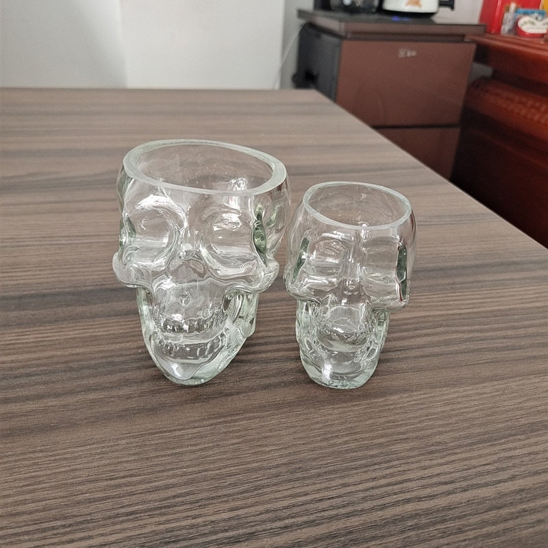 Skull Skull Glass Bottle Halloween Cup