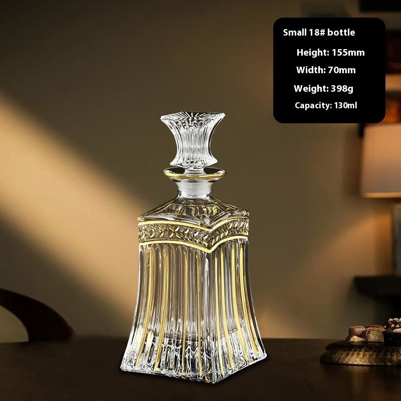 Hand-painted Gold Glass Wine Bottle Internet Celebrity Home High-end Wine