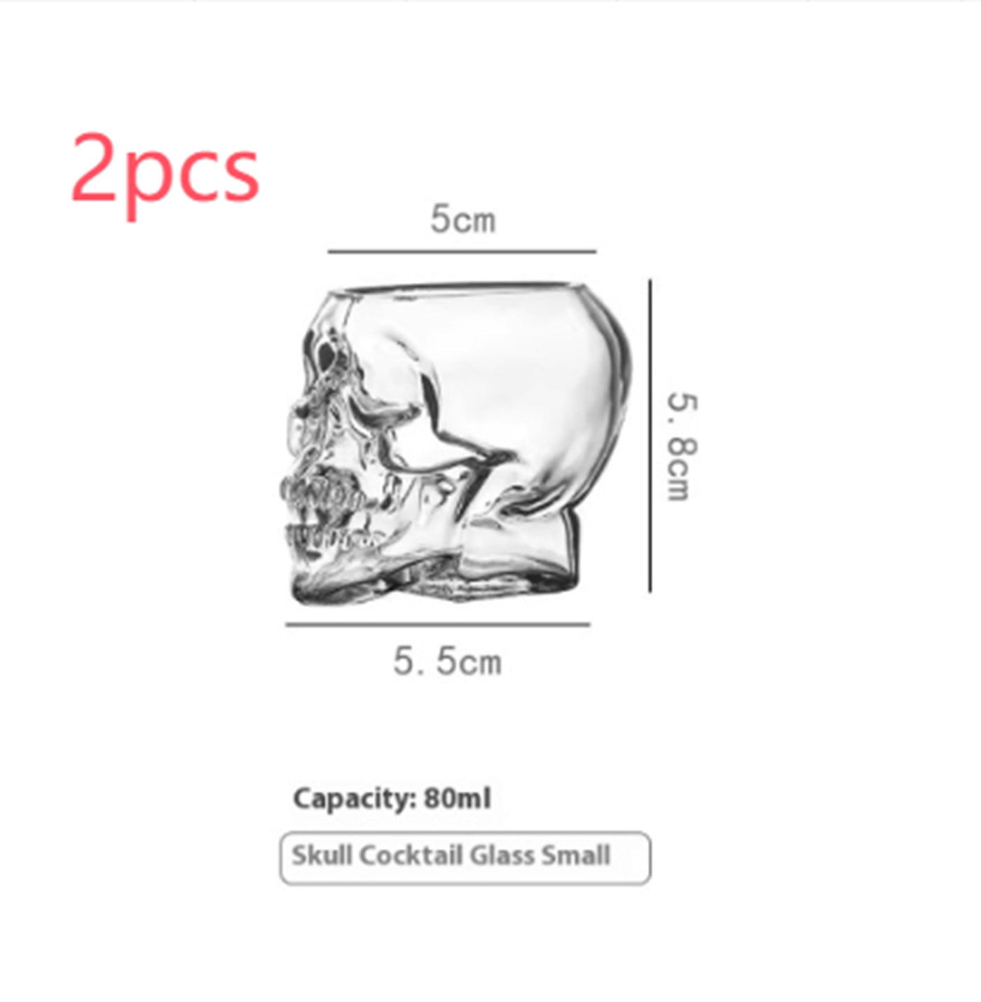 Skull Skull Glass Bottle Halloween Cup