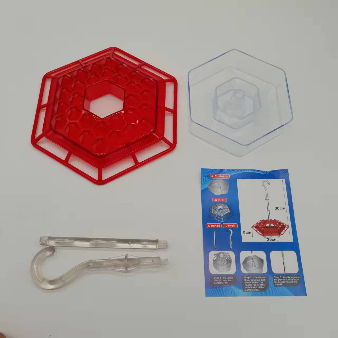 Hanging Hexagon With Hook Hummingbird Garden Feeder