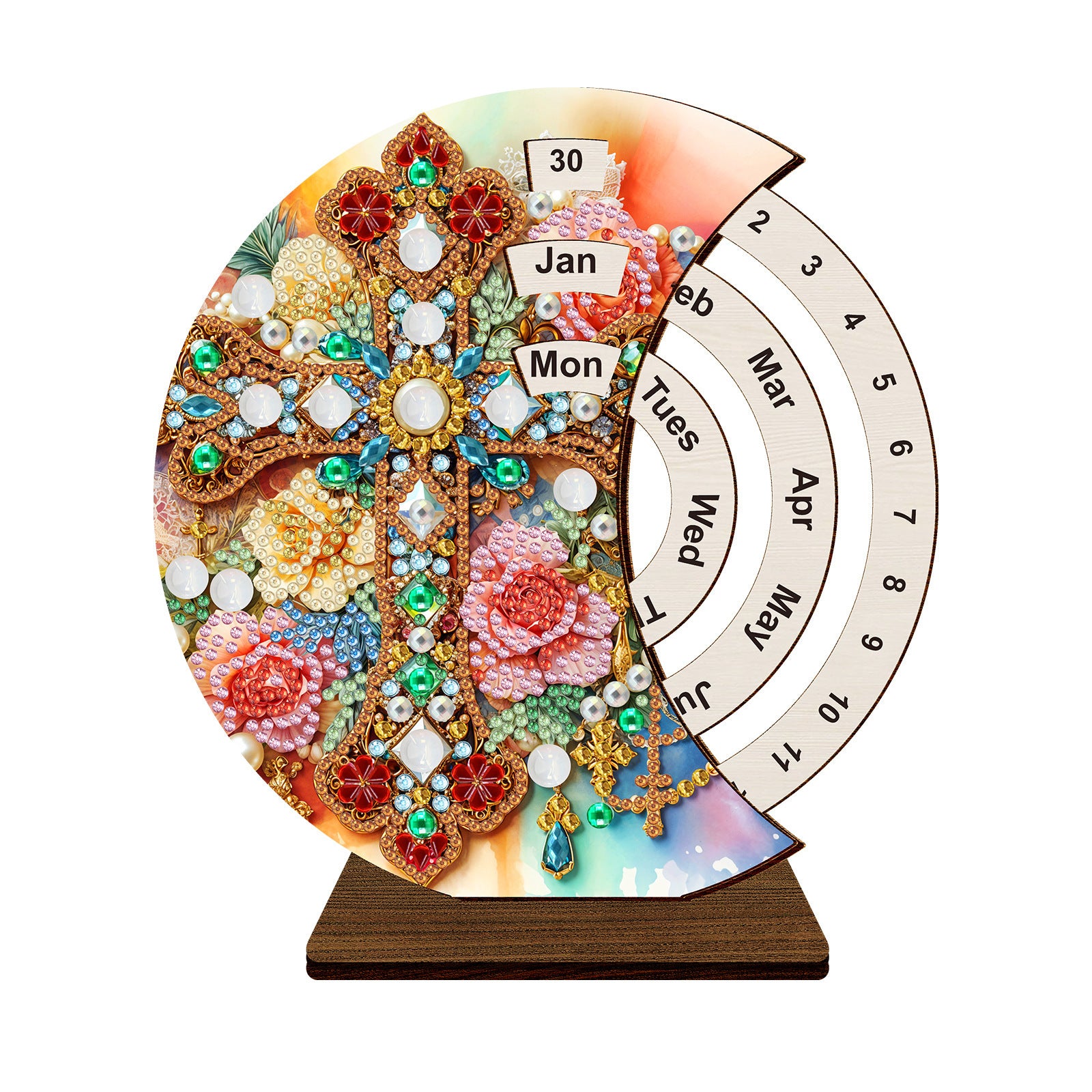 Desktop Decoration Diamond Painting Calendar Good Luck Comes Hallway