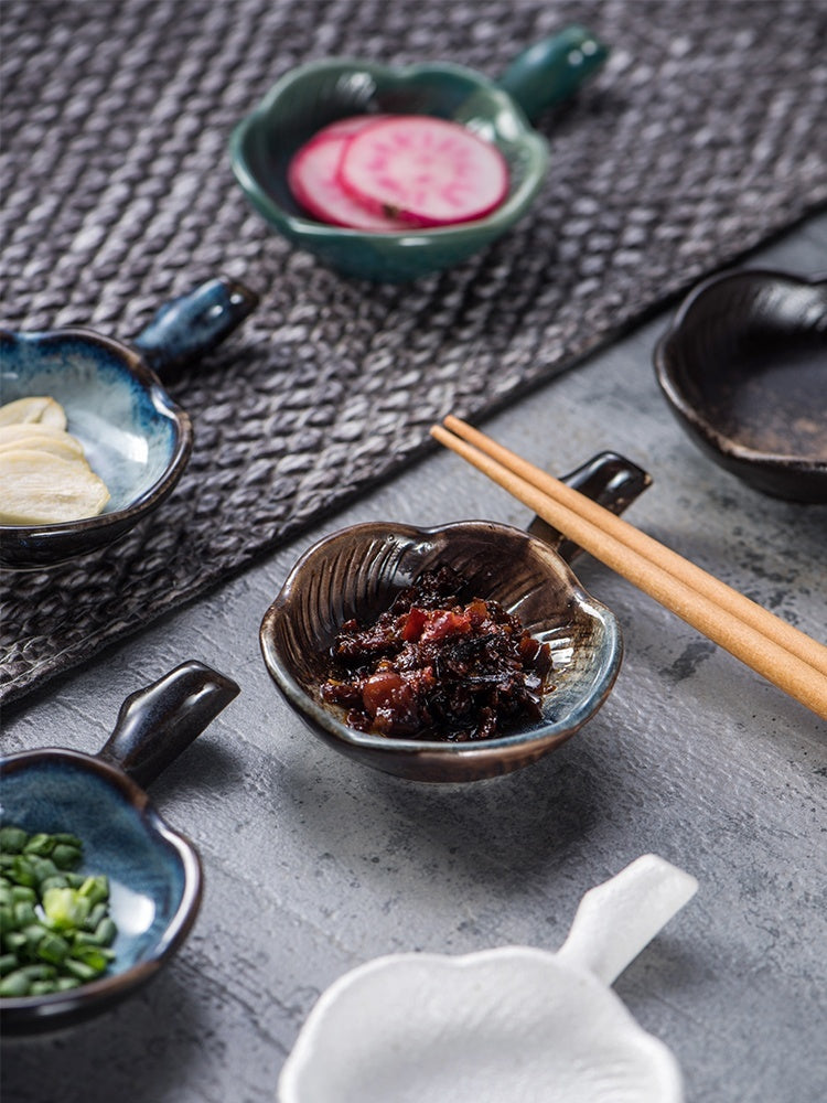 Creative Personality Of Ceramic Household Dipping Sauce Seasoning Dishes With Handles