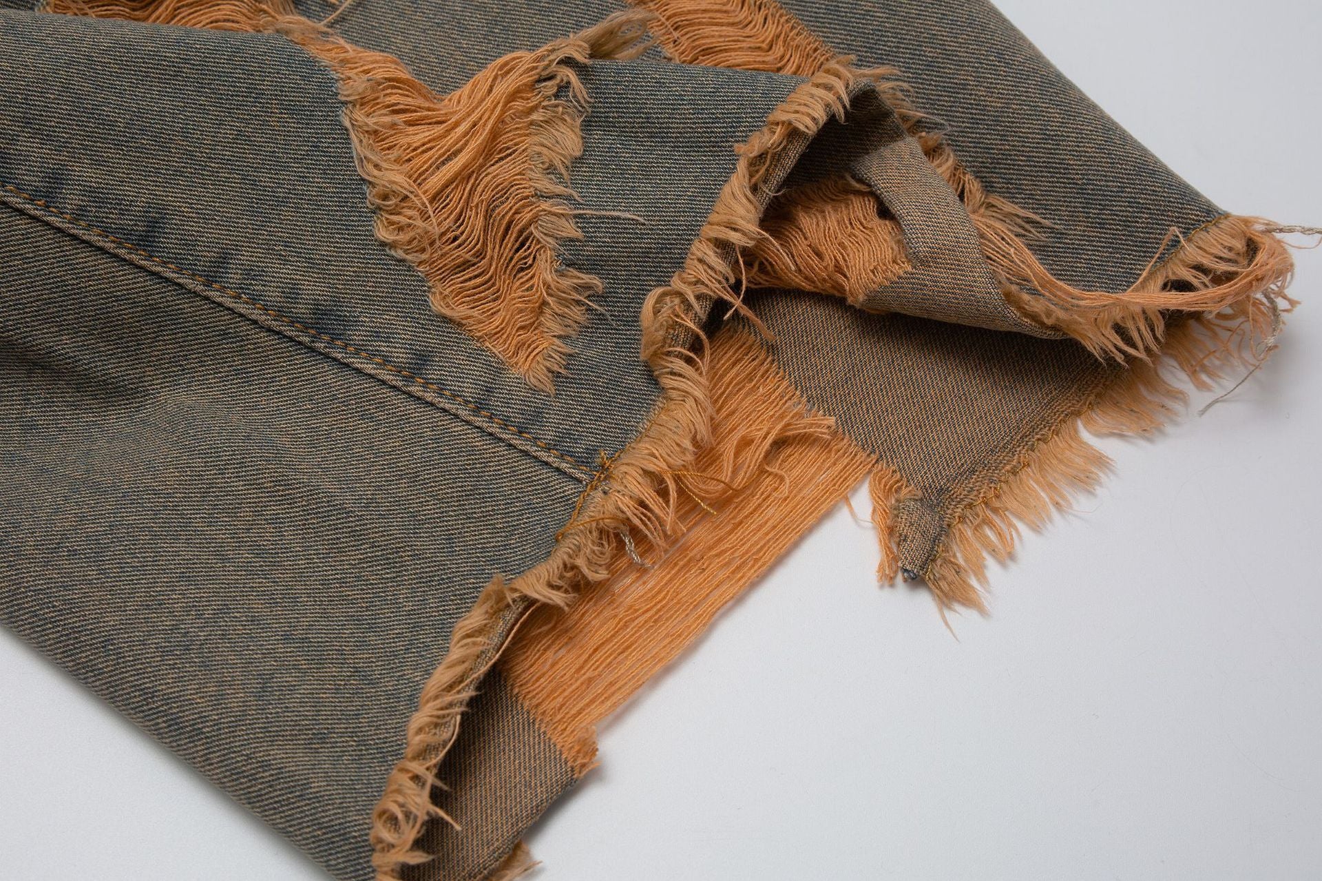 Men's Distressed Vintage Cotton Denim Shorts