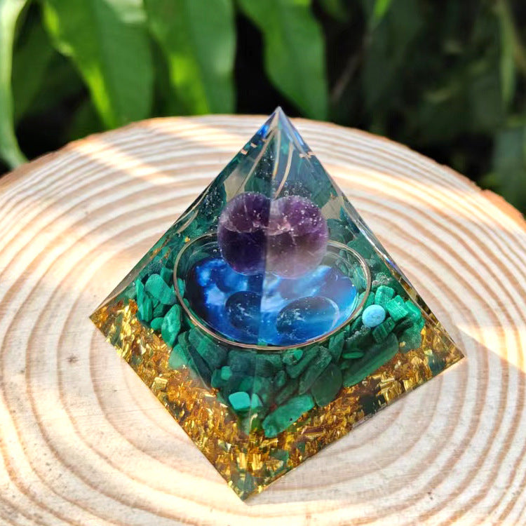 Crystal Ball Pyramid Crystal Gravel Epoxy Home Desktop Handmade Ornaments