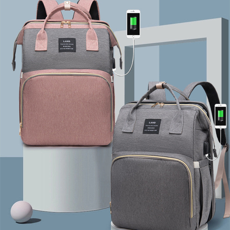 Multifunctional Folding Crib Large Capacity Backpack