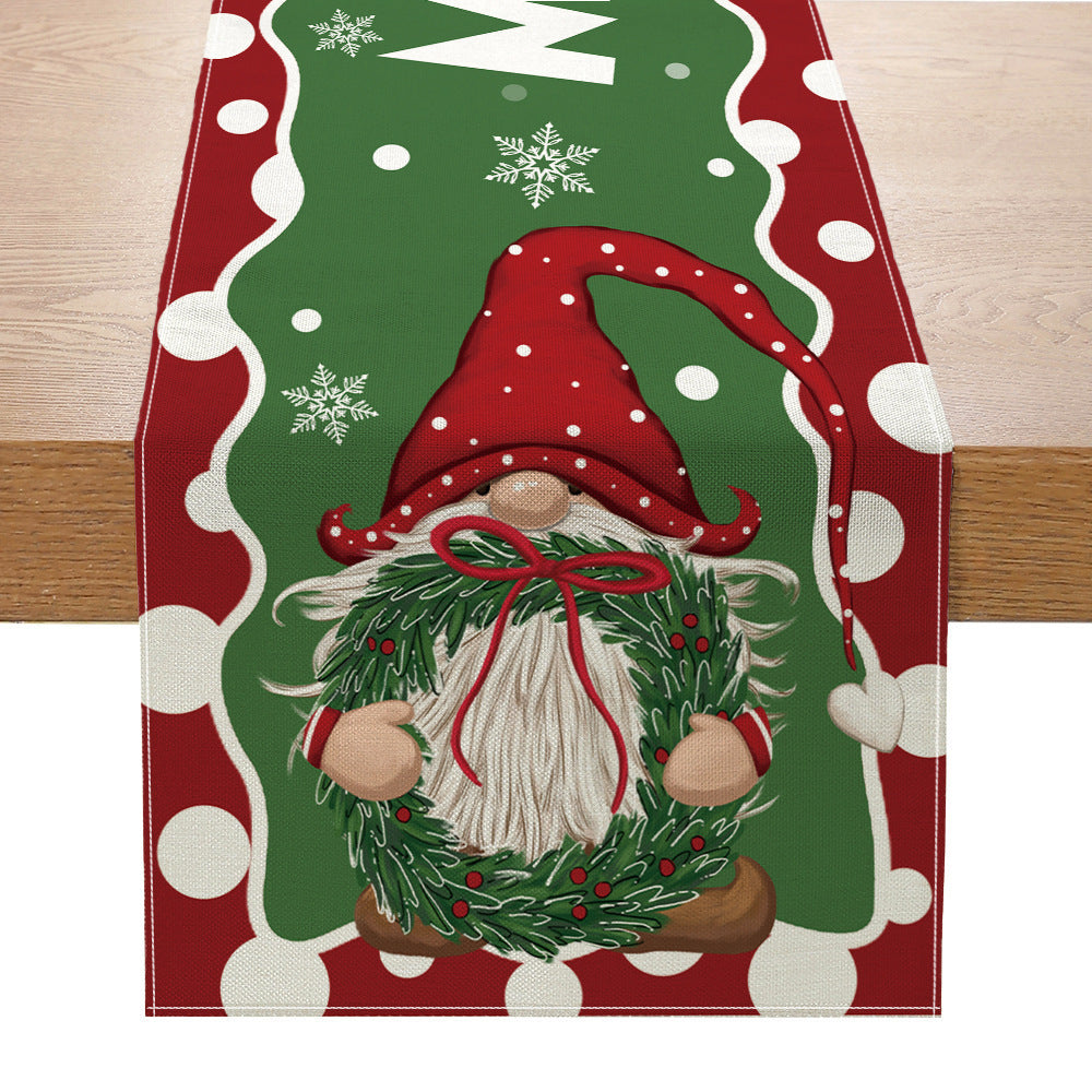 Christmas Snowman Santa Claus Creative Tablecloth