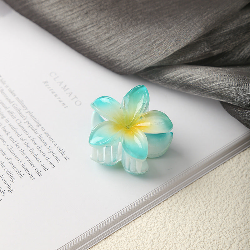 4cm Bauhinia Small Hair Grabbing Clip Simple Plumeria Rubra Bath Hair Clip