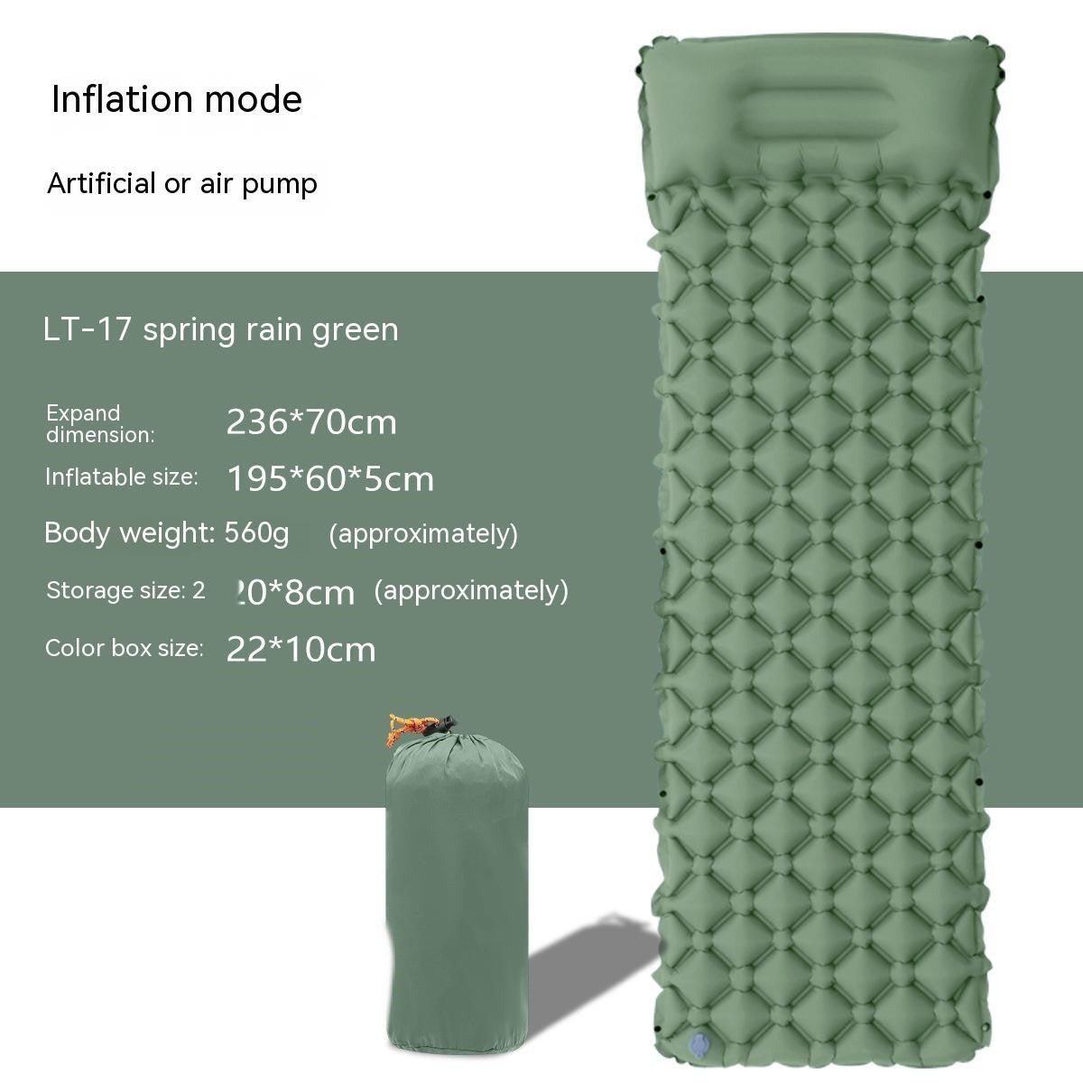 Outdoor Ultra-light Inflatable Mattress TPU Multi-person