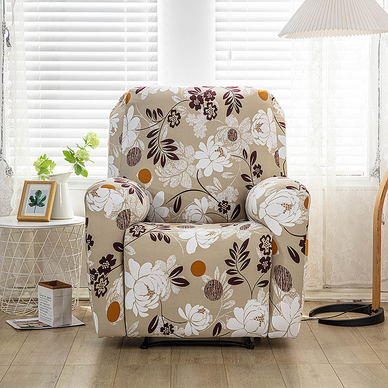 Stretch Printed Fabric All Inclusive Recliner Cover Single Seat