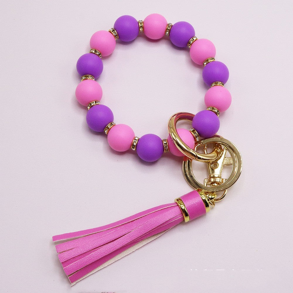 Silicone Beads Key Pendants Bracelet