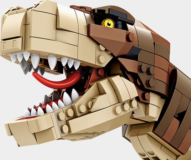 Dinosaur building blocks assembled toy boy high difficulty huge Tyrannosaurus rex children puzzle 6 birthday gift 10 years old
