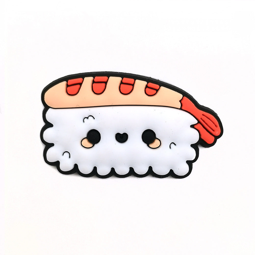 Cartoon Food Hole Shoes Shoe Ornament Shoe Buckle PVC Eva Sandals Decorative Accessories