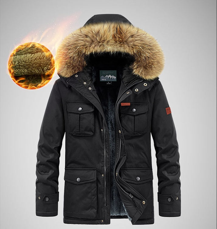 Loose Plus Size Multi Pocket Quilted Jacket