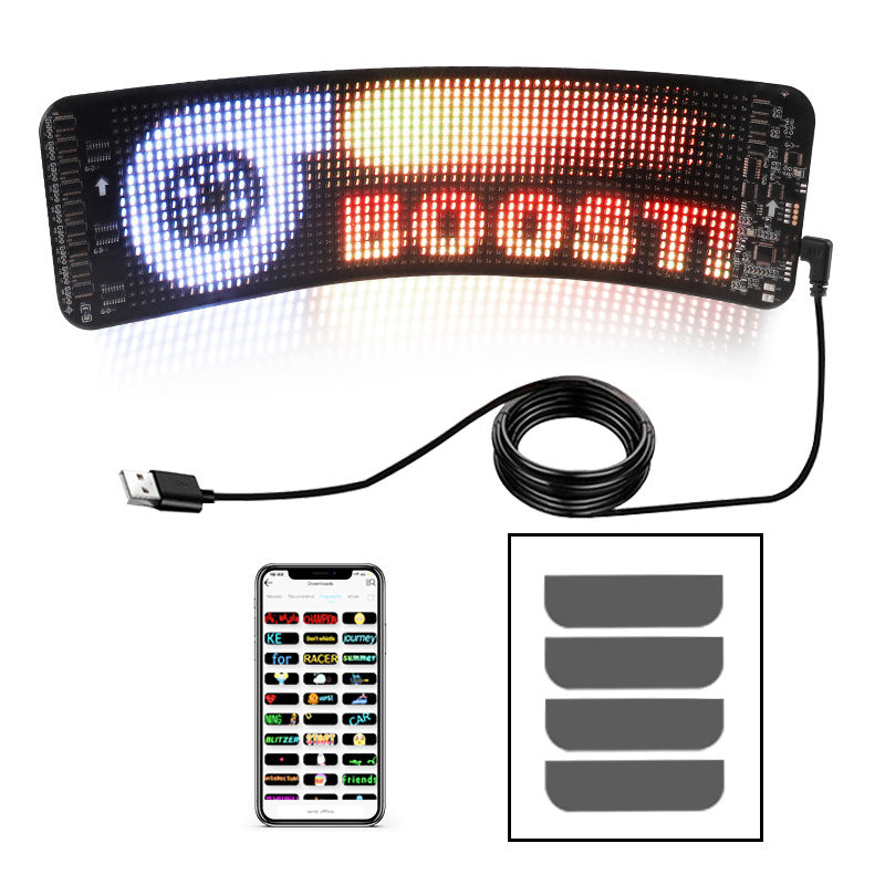 Bluetooth Car Mounted Flexible LED Full-color Soft Screen