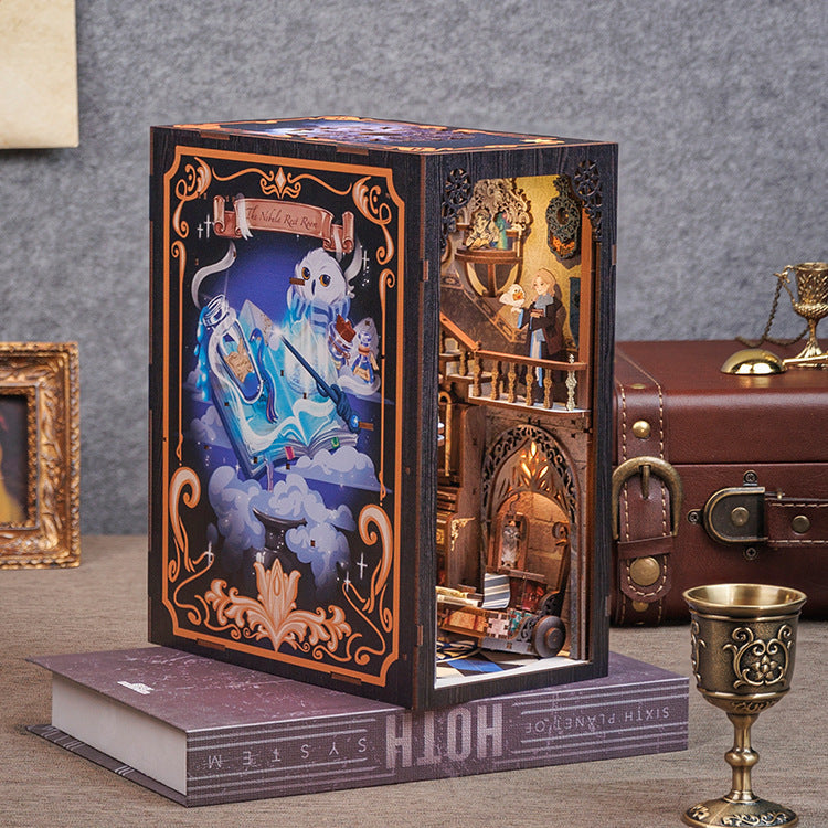 Dongpo Zhiyi Diy Wooden 3d Stereo Hand-assembled Book Stand Model Building Toy