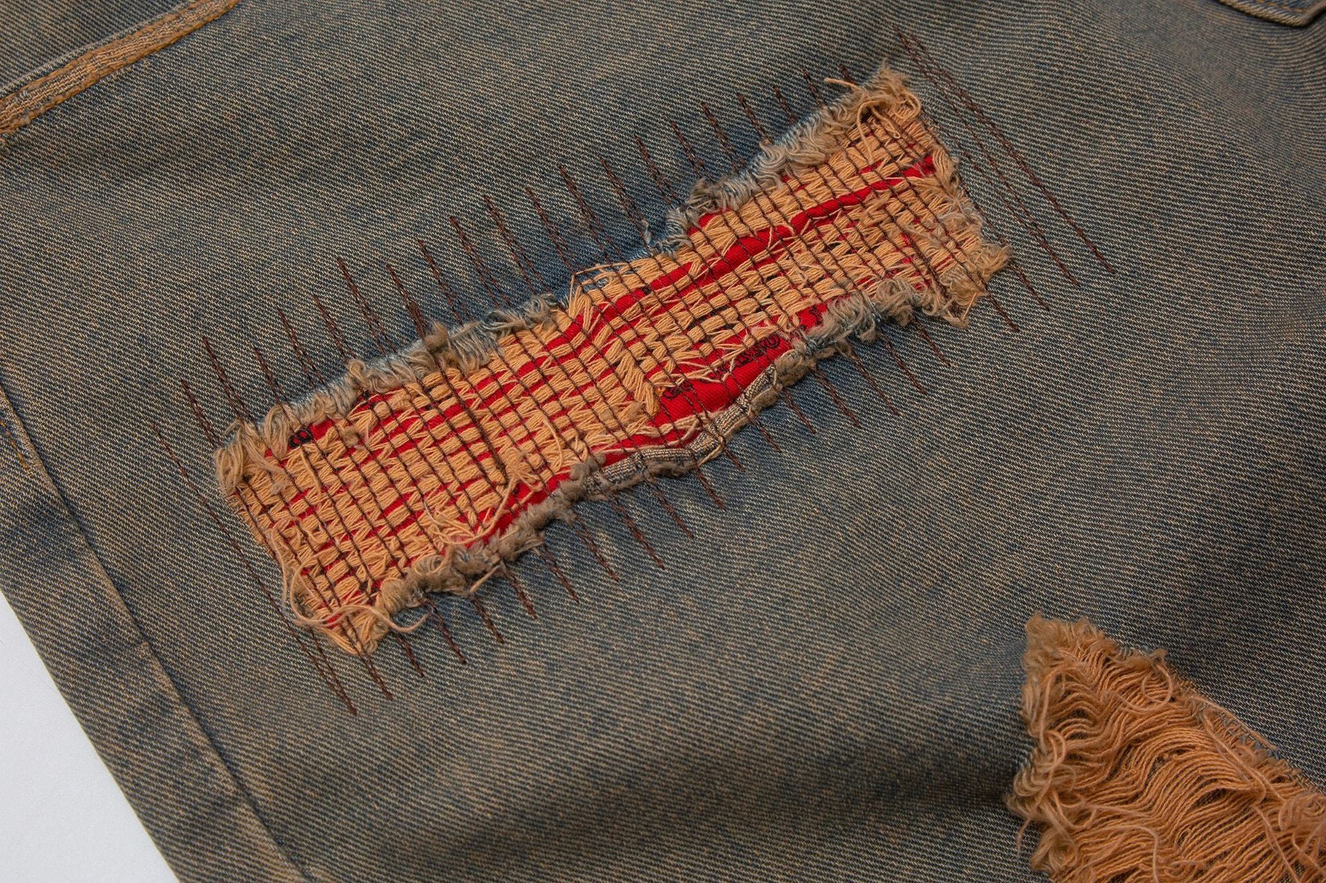 Men's Distressed Vintage Cotton Denim Shorts