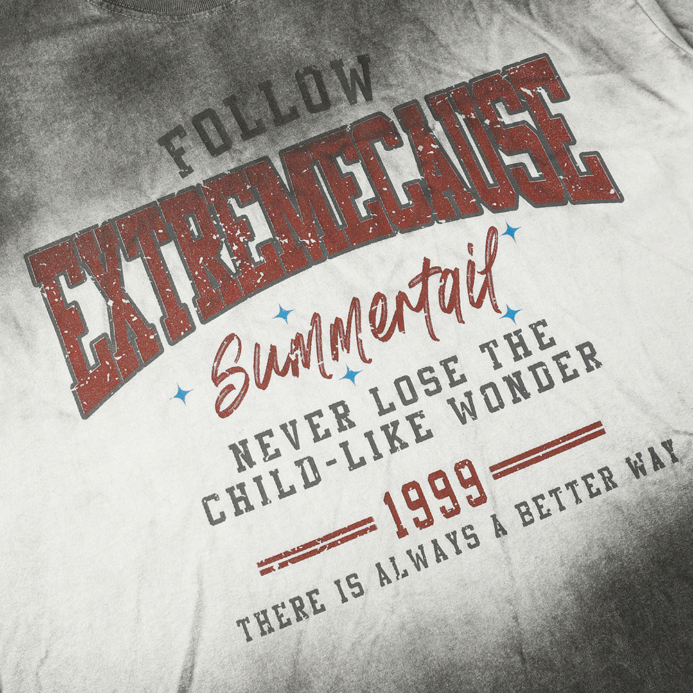 Tie-dye Gradient Short-sleeved T-shirt Men's Hip Hop