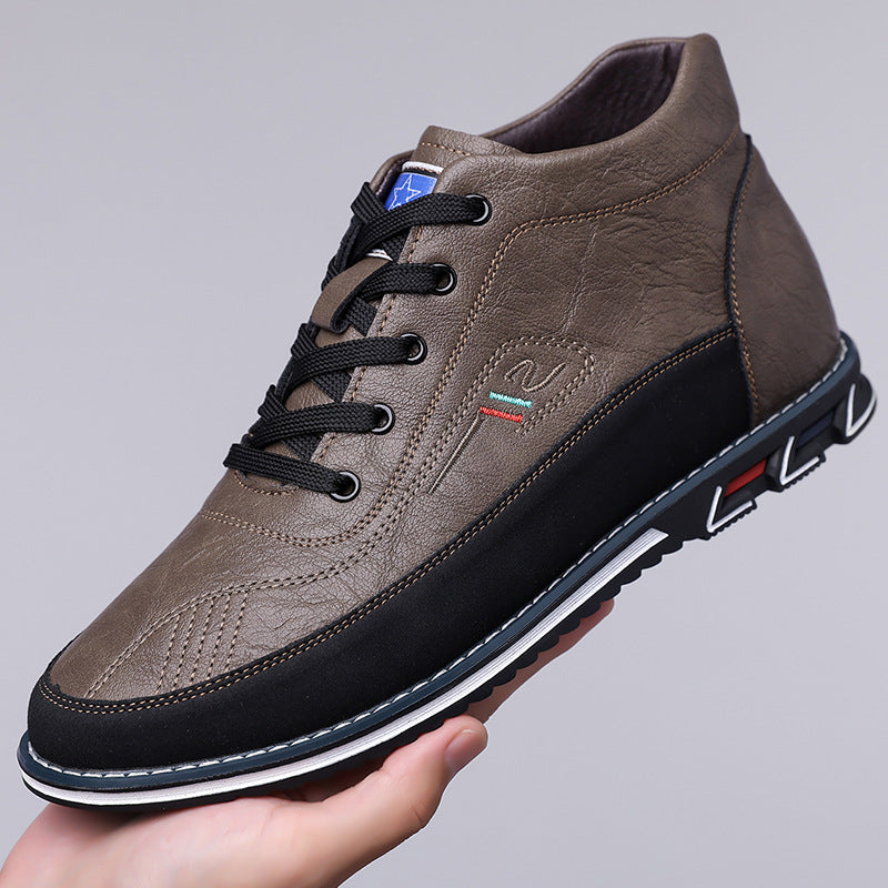 Men's High Top Shoes With Lace Up Martin Boots