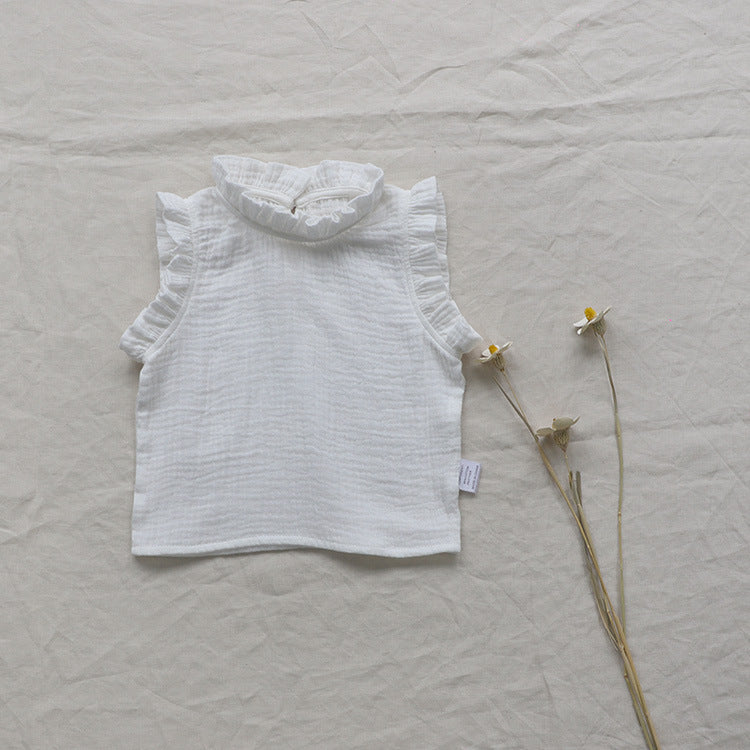 Girls' Summer Baby Floral Vest T-shirt