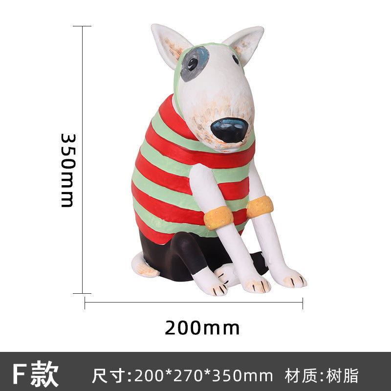 Modern Minimalist Creative Animal Cartoon Dog Decoration Art Sculpture Doll Model Room Children's Room Soft Decoration