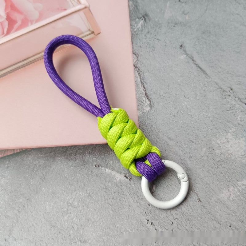Color Matching Knotted Mobile Phone Lanyard Creative Weaving