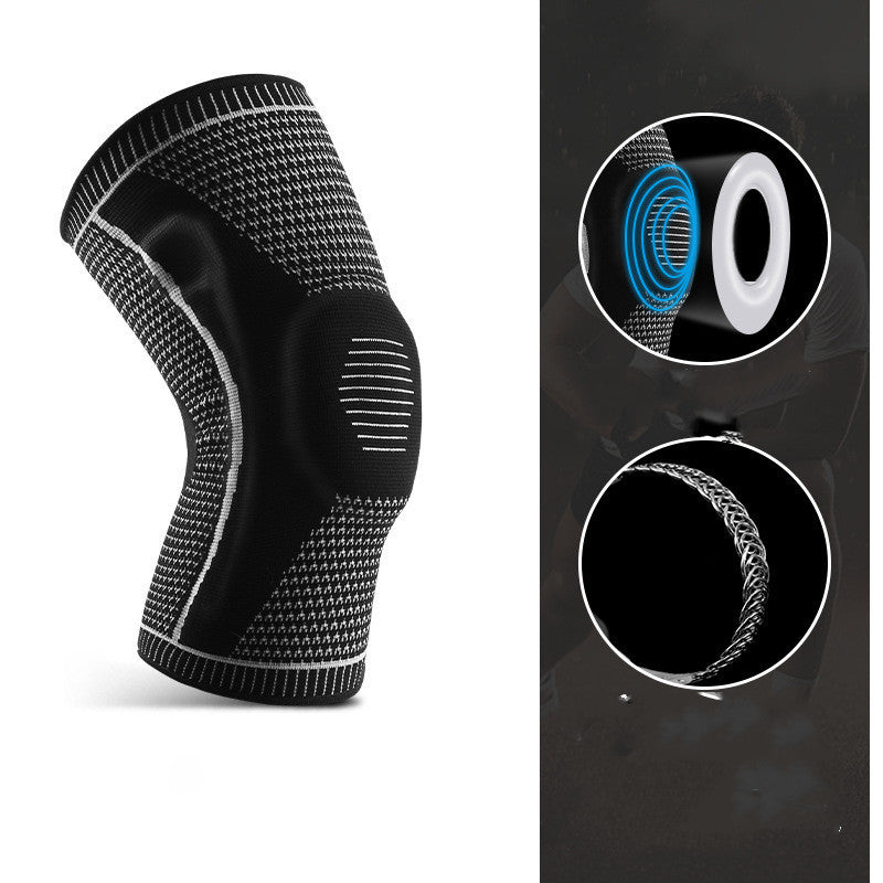 Men's And Women's Casual Sports Cycling Knitted Silicone Spring Breathable Knee Pads