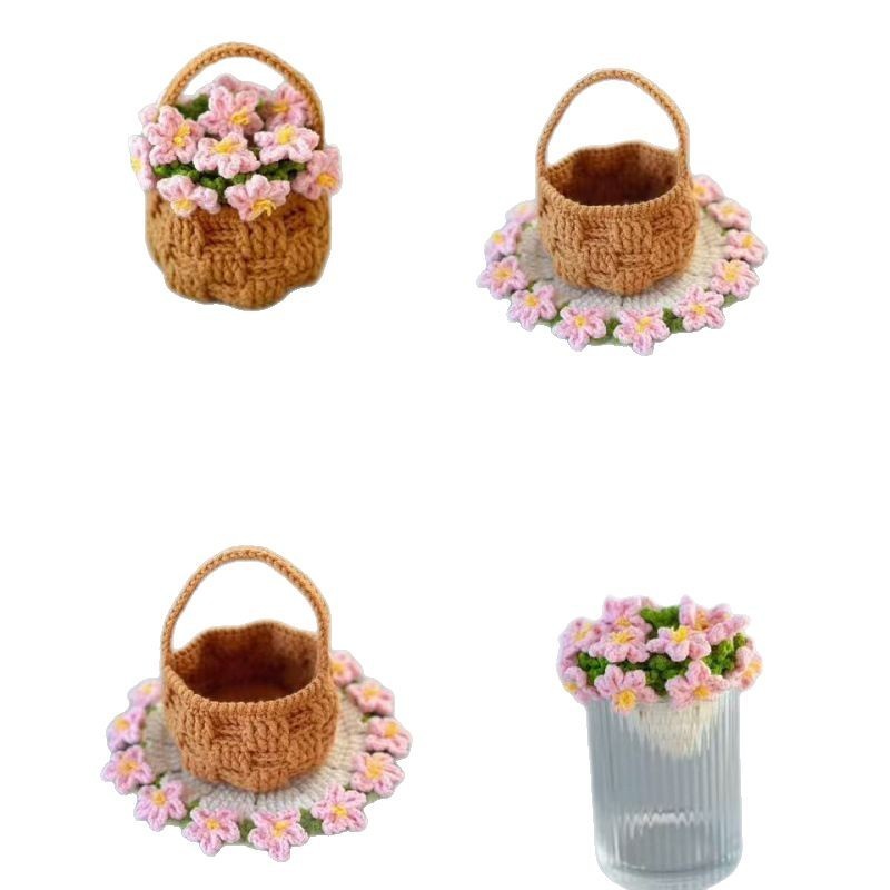 Rose Coaster Crochet Diy Material Package