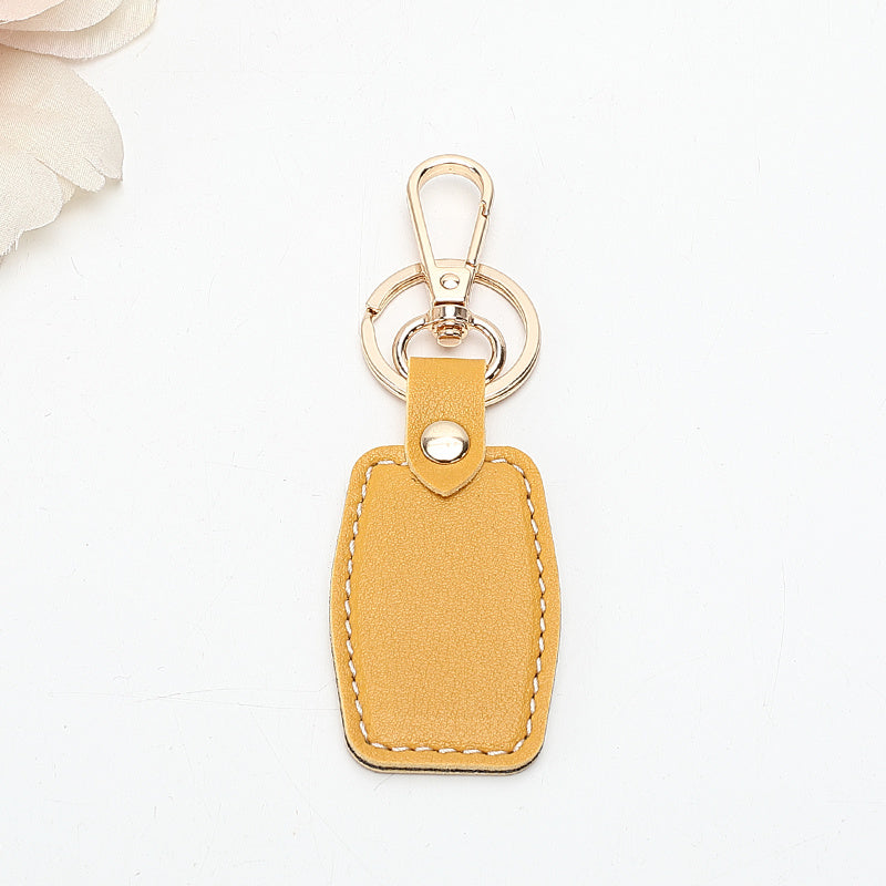 Leather Rectangular Keychain