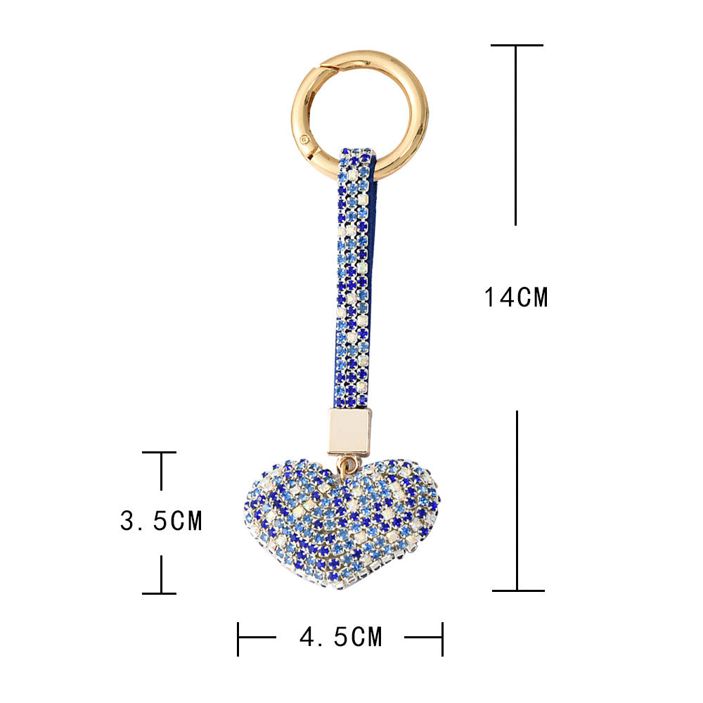 Creative Diamond Cute Heart Car Key Ring Pendant