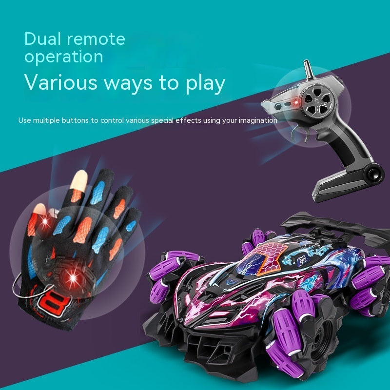 Gesture Induction Four-wheel Drive Stunt Wireless Remote-control Automobile Toy