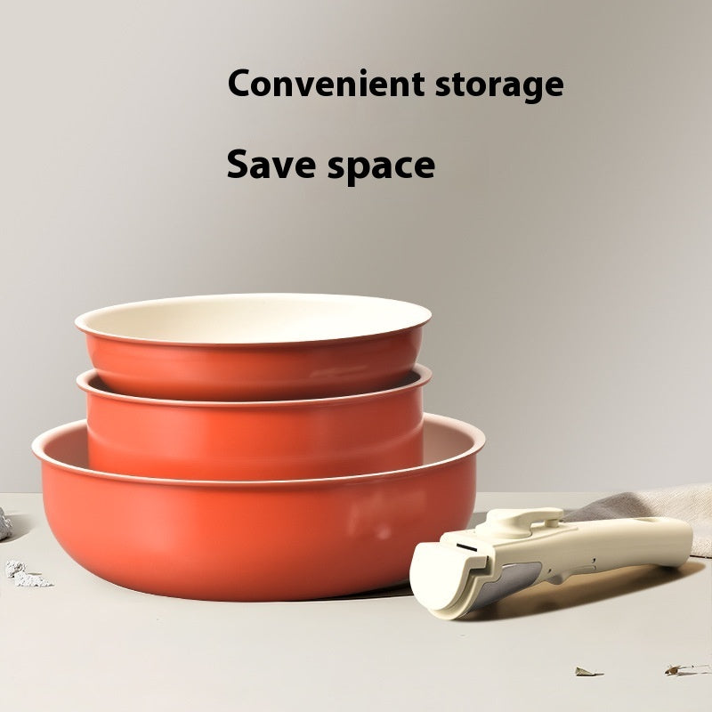 Removable Kitchenware Universal Frying Pan 5-piece Set