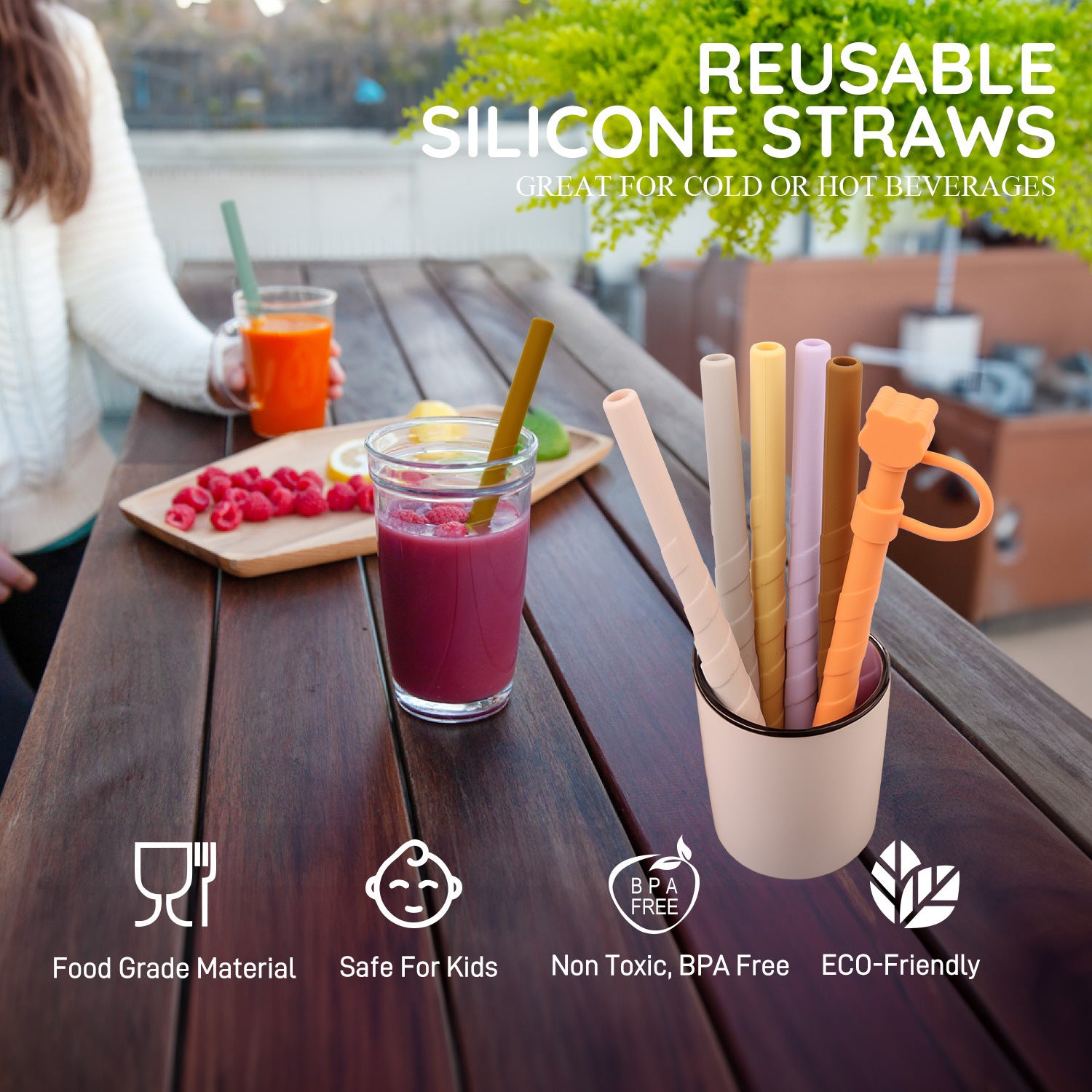 Soft Foldable Food Grade Silicone Straw