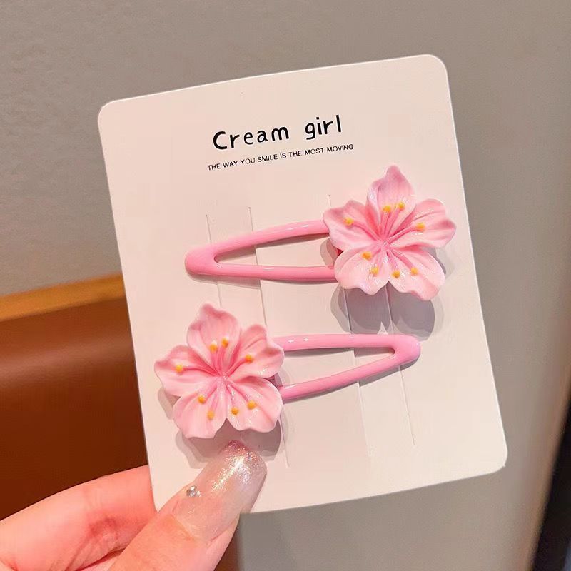 Cherry Blossom Cute Side Cropped Hair Clip Hair Rope