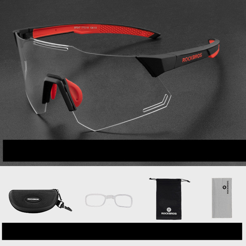 New Cycling Glasses Polarized Color Changing Windproof Myopia Running Sports