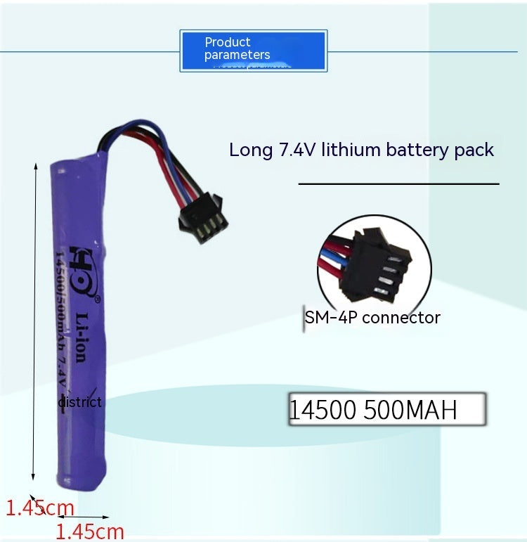 Electric Toy 14500 Lithium Battery 3.7V 18650 7.4V