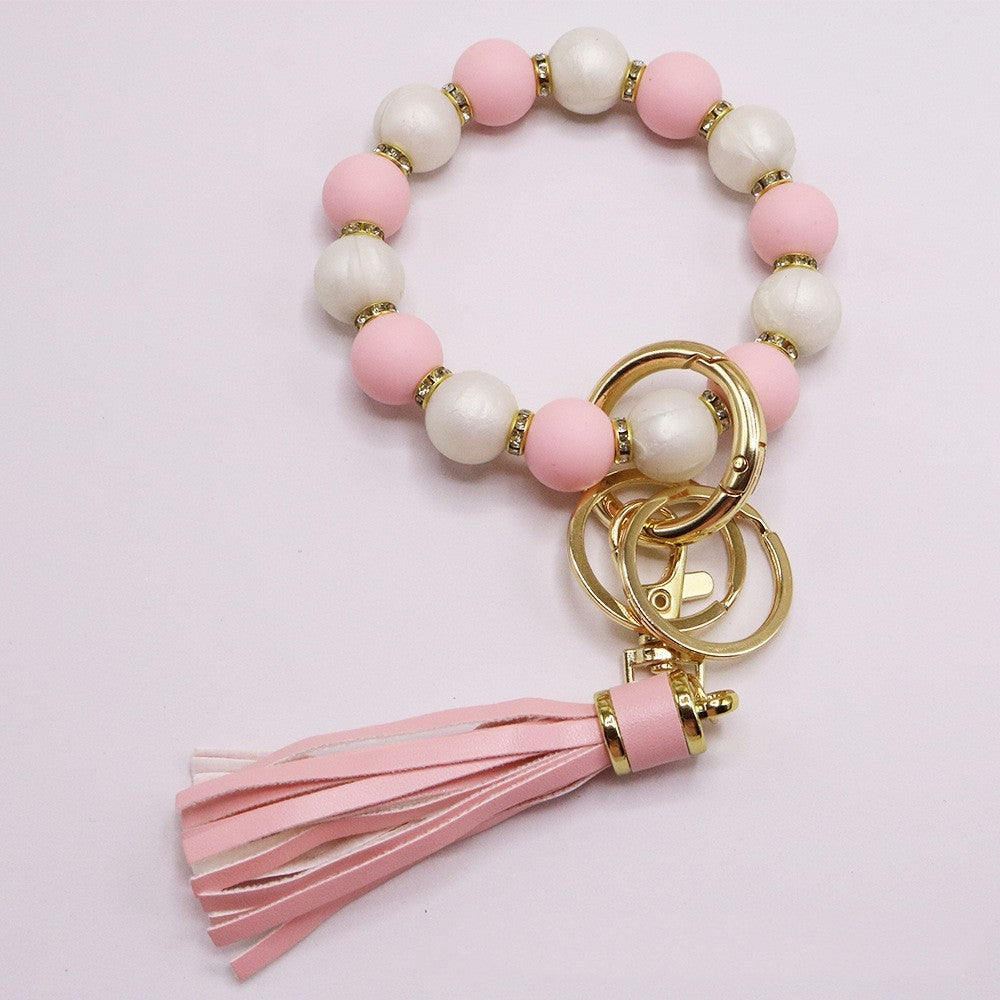 Silicone Beads Key Pendants Bracelet