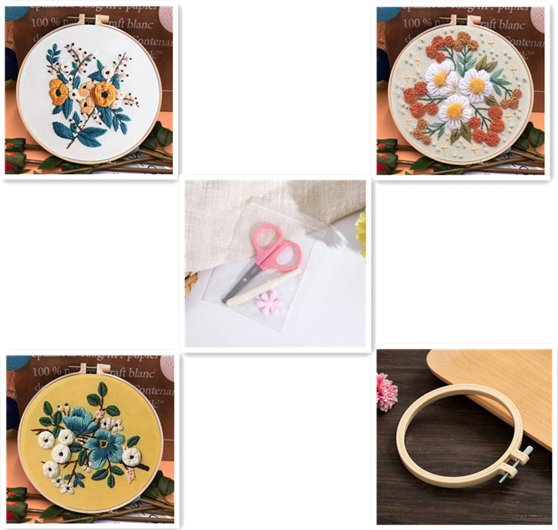 European Style Three-dimensional Fabric Embroidery Material Bag