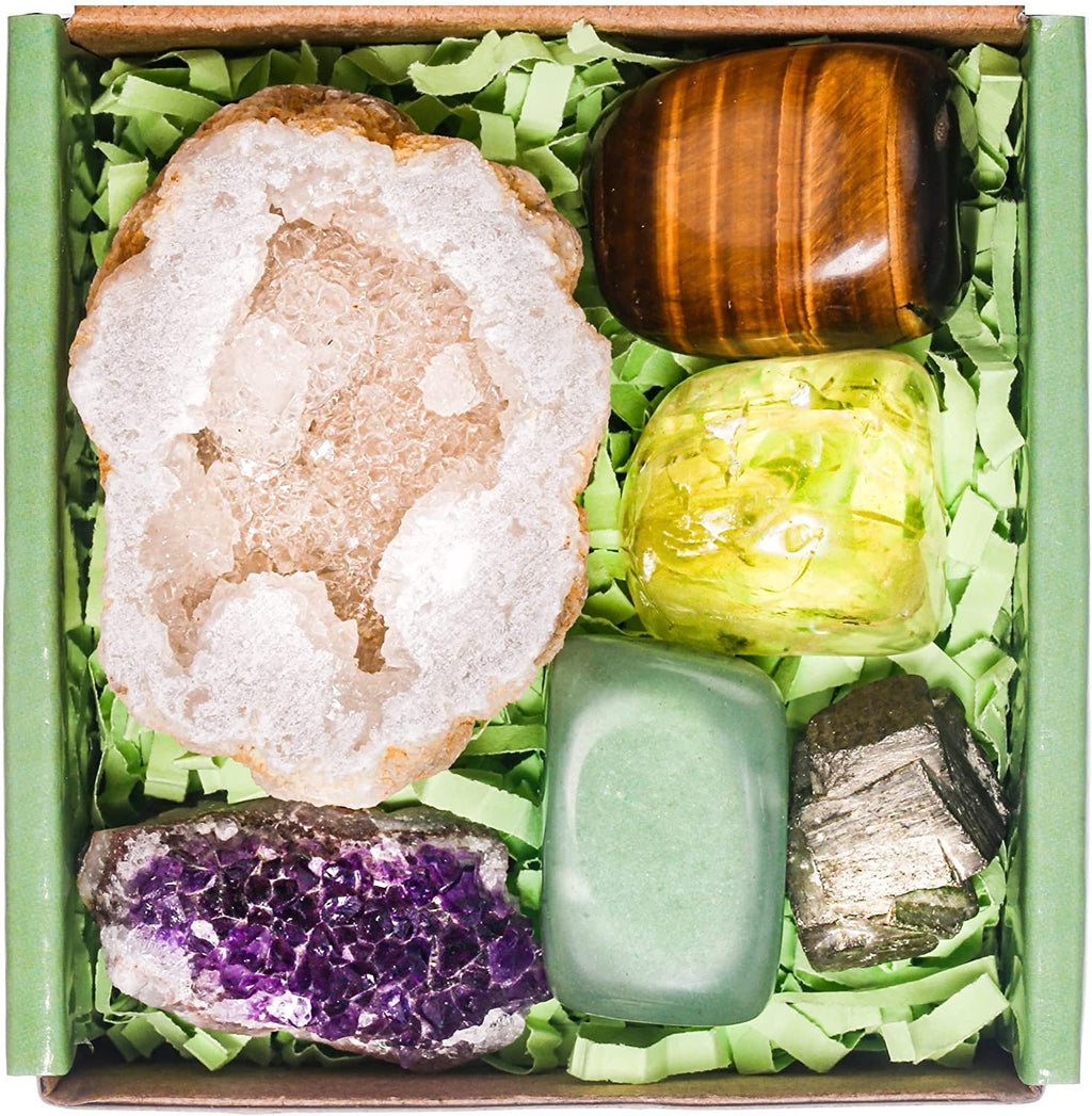 23 Piece Natural Crystal Stone Set Gift Box