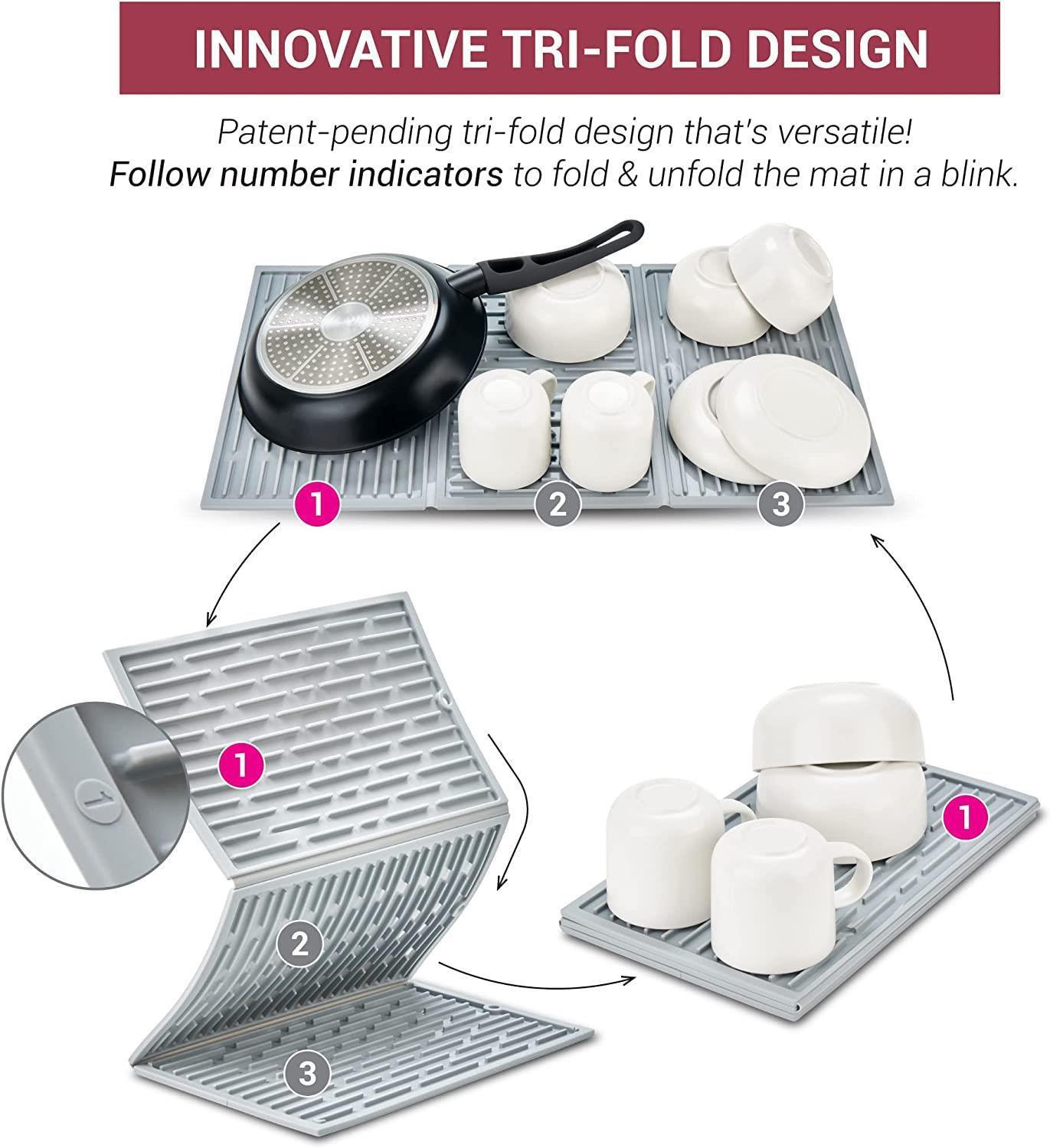 Silicone Draining Pad Foldable Kitchen