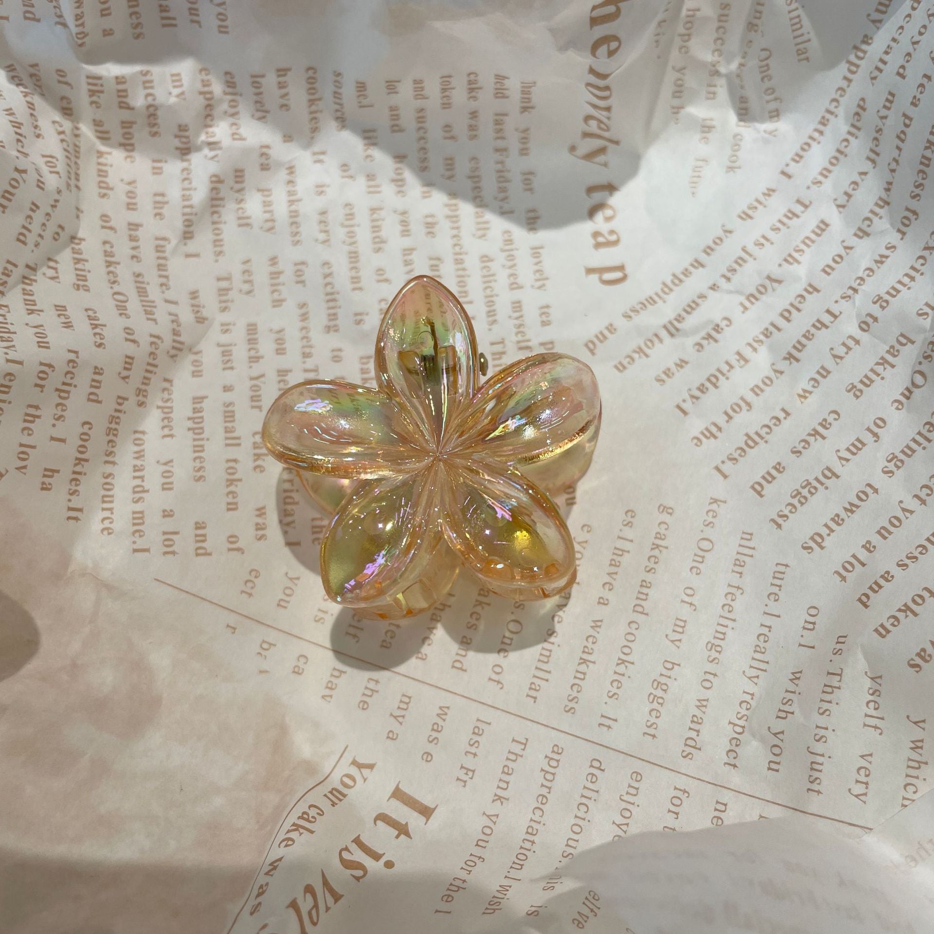 4CM Plumeria Rubra Grip Flower Barrettes Female