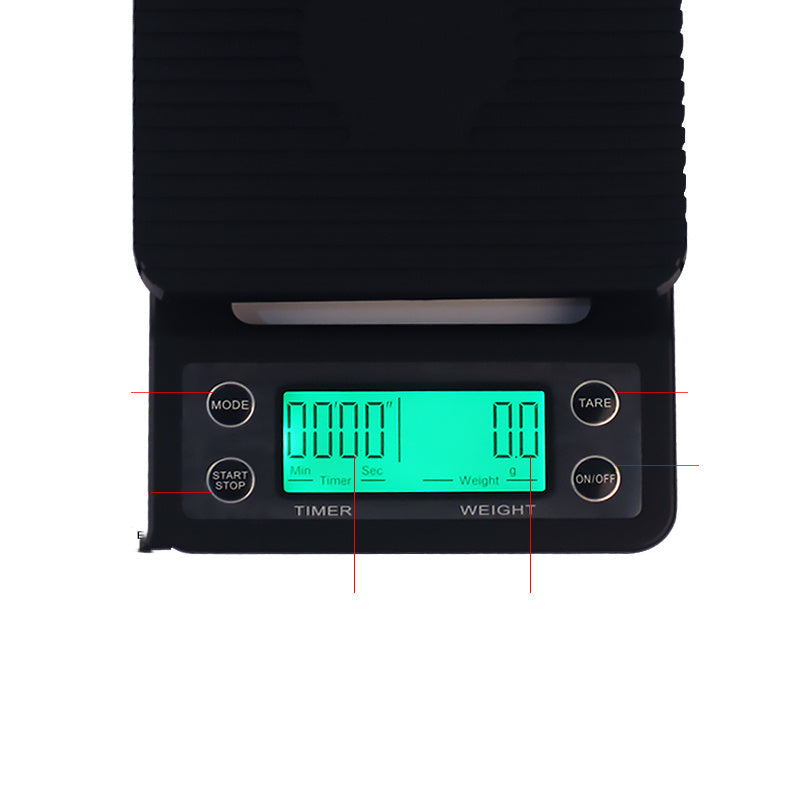 Backlit Coffee Weighing Scale with Timer