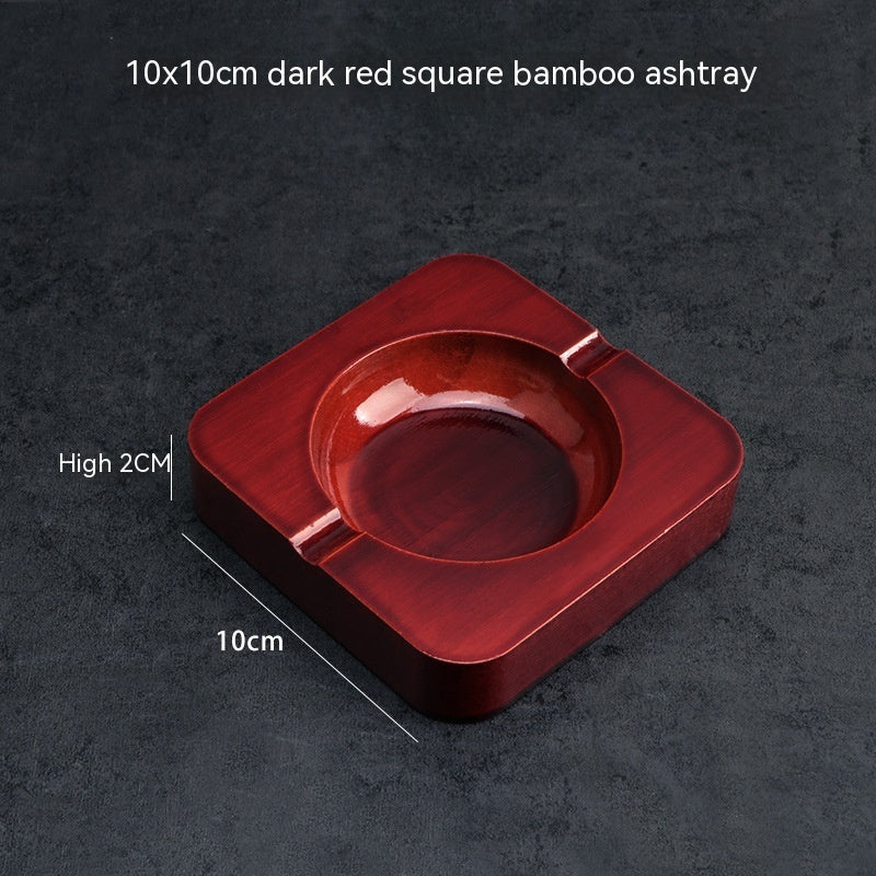 Creative Square Wooden Solid Wood Ashtray