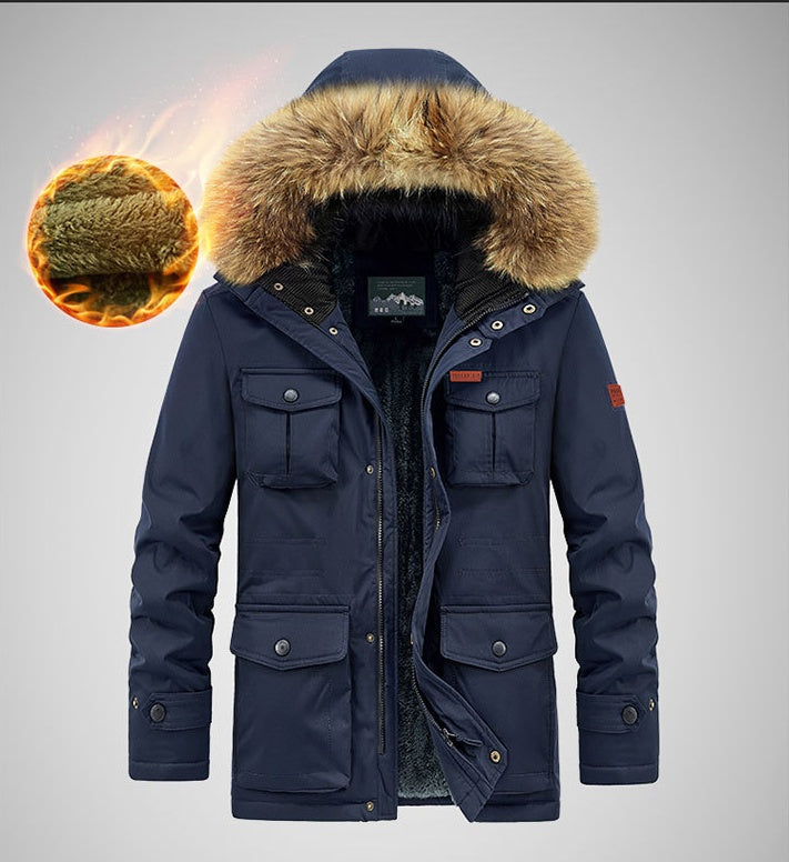 Loose Plus Size Multi Pocket Quilted Jacket