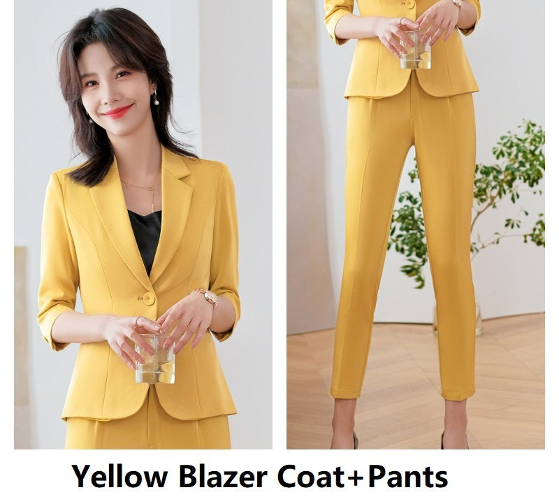 Women's Solid Color  Waist Sleeved Suit Jacket