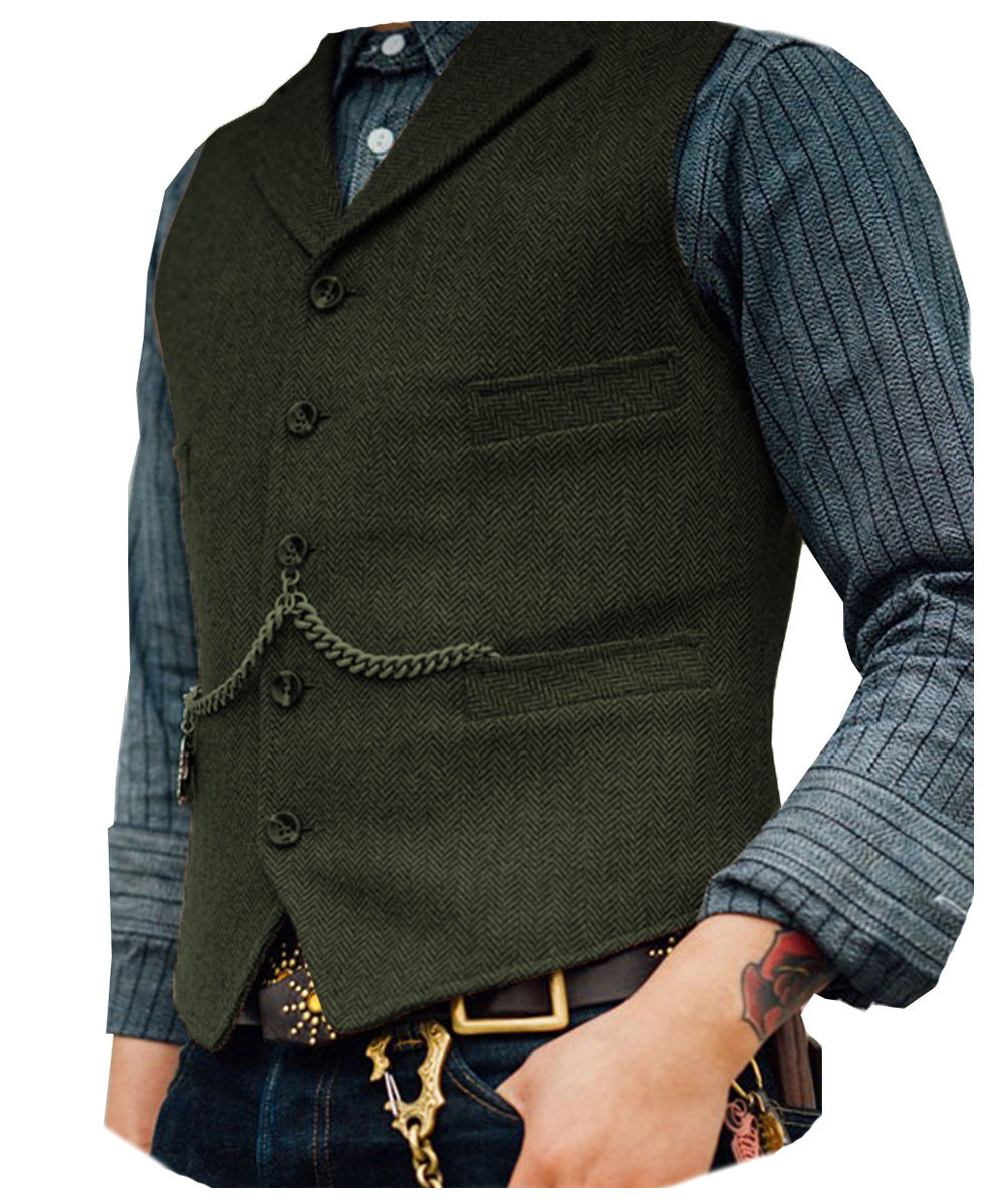 New Men's Groom Slim Casual Suit Vest