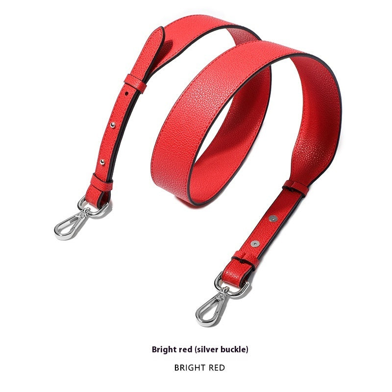 Cowhide Milled Double-sided Wide Shoulder Strap All-match Adjustable