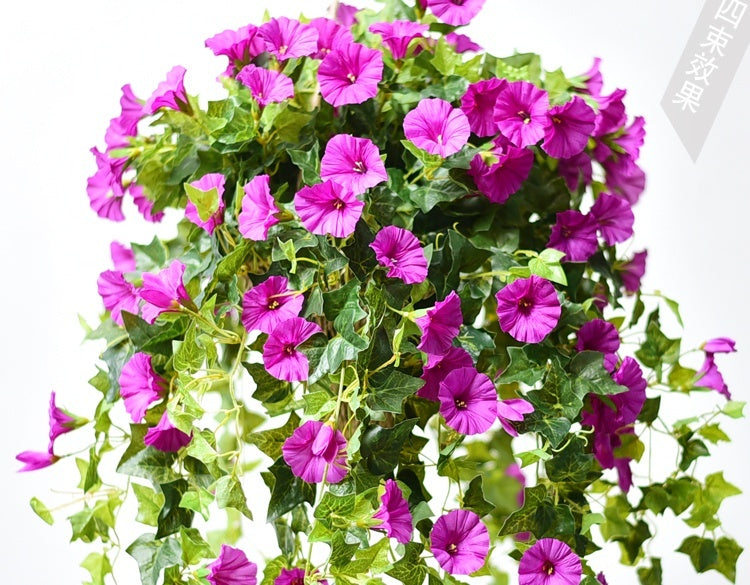 Hanging Basket Plastic Fake Flower Rattan Wall Hanging Decoration