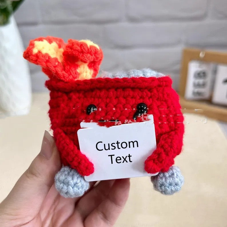 Hand-crocheted Trash Can Emotion