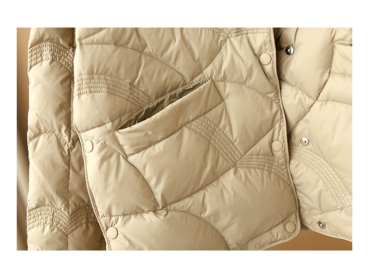 Lightweight Down Jacket Female Loose Lapel